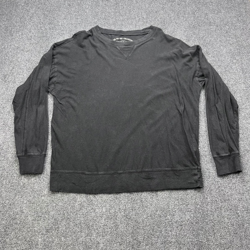 Aeropostale OG Tee Collection Relaxed Long Sleeve Black Boyfriend T-Shirt